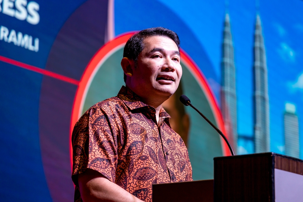 Economy Minister Rafizi Ramli said Malaysia is mulling the notion of establishing a Johor-Singapore economic region to strengthen the state’s economic potential. —  Picture by Firdaus Latif 