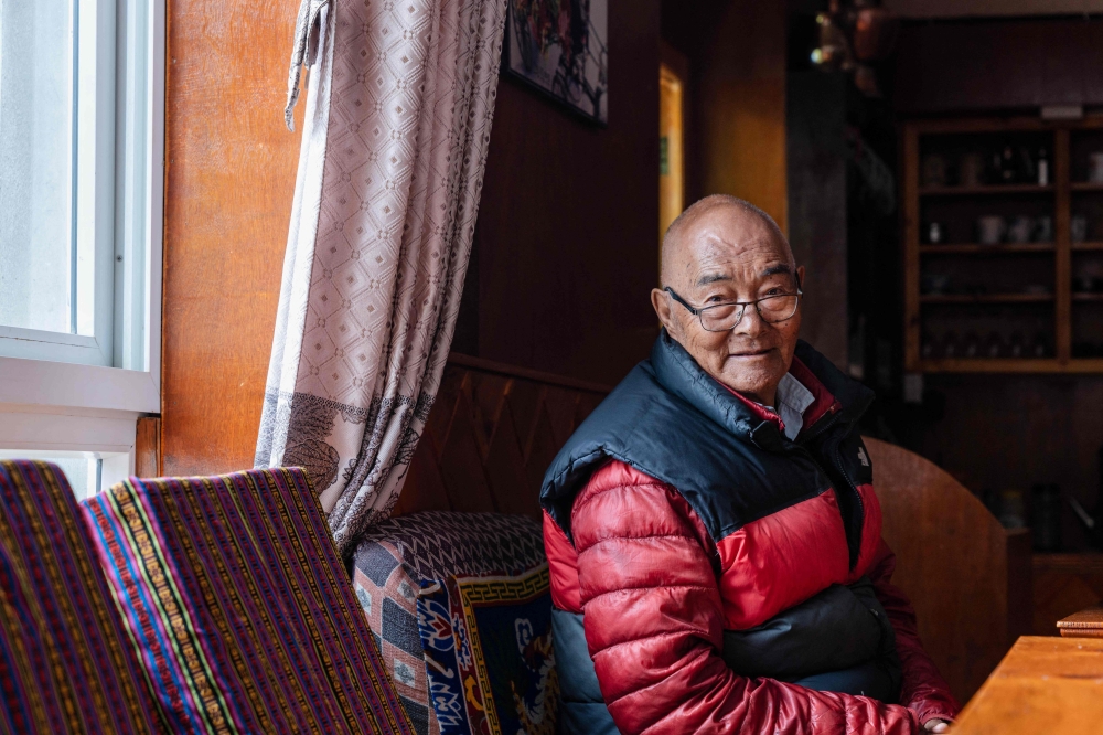 Nonagerian Kanchha Sherpa is the last surviving member of the 1953 expedition. — AFP pic