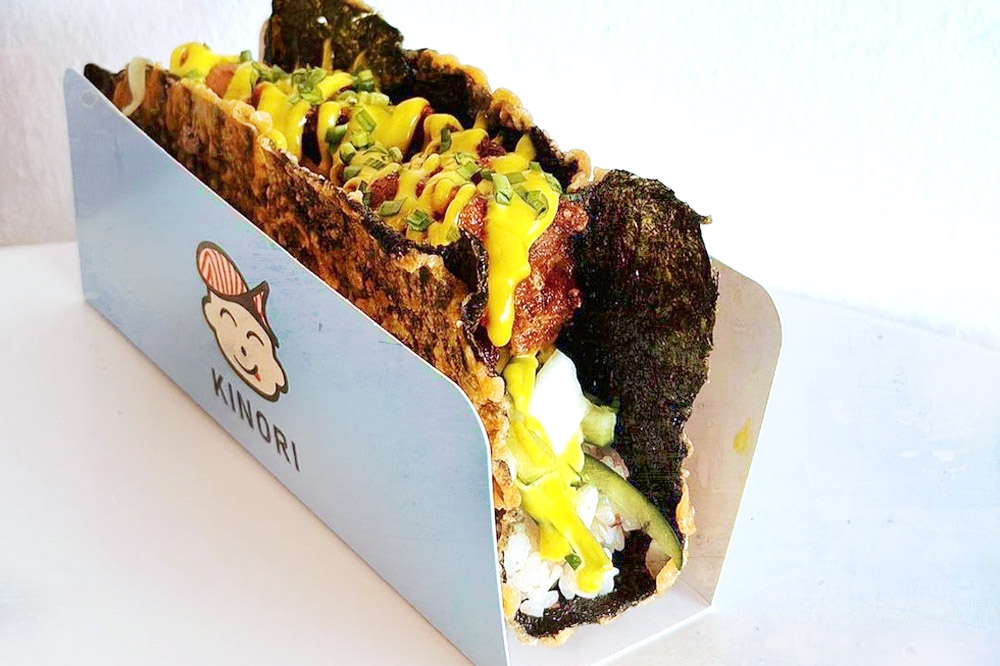 Unusual and unique: the Durian Sauce Chicken Karaage ‘nori’ taco.