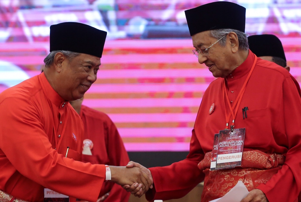 Tun Dr Mahathir Mohamad formed Parti Pribumi Bersatu Malaysia alongside Tan Sri Muhyiddin Yassin in 2016, with him as chairman and the latter as president. — Picture by Azneal Ishak