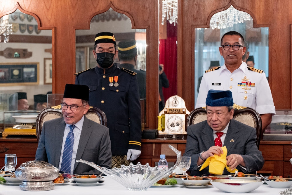 Prime Minister Datuk Seri Anwar Ibrahim with the Sultan of Selangor Sultan Sharafuddin Idris Shah, June 7, 2023. — Picture from Facebook/Anwar Ibrahim 