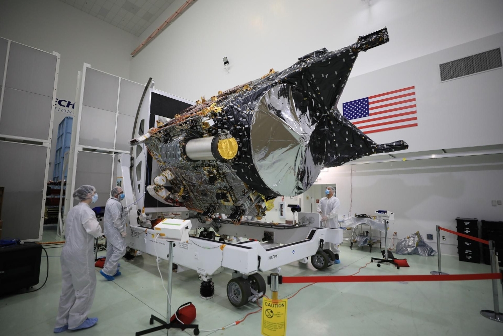 Nasa’s Psyche asteroid mission is due to launch on a SpaceX Falcon Heavy rocket in the fall of 2023. Picture courtesy of Nasa/Ben Smegelsky