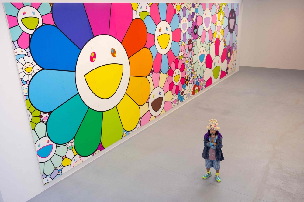 Japanese contemporary artist Takashi Murakami, 61, has become a brand unto himself thanks to his loveable technicolour paintings that mix traditional Japanese art motifs with modern anime and manga. — AFP pic 