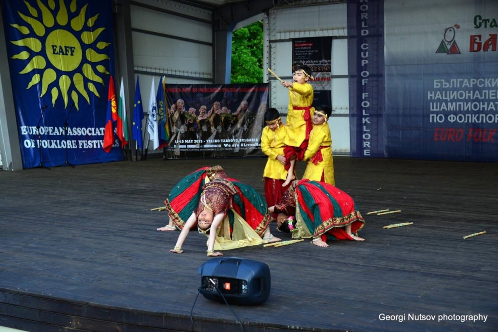 The students have been through countless sessions of intensive training building up to the competition in order to perfect their crafts. — Picture courtesy of Georgi Nutsov and the European Association of Folklore Festivals