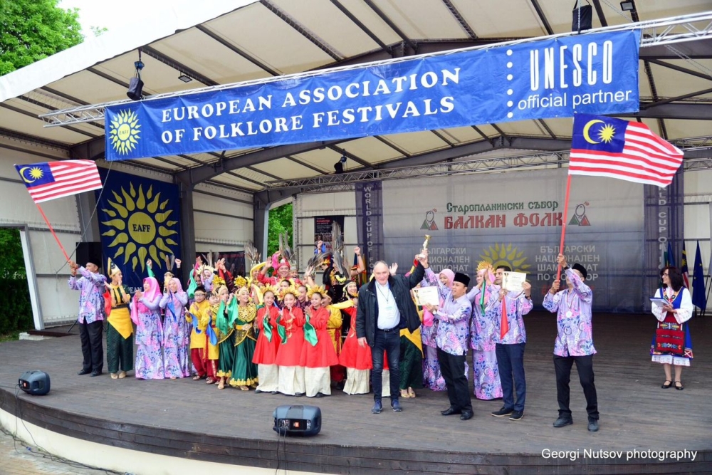 The Gombak's Cultural Group (GCG) has been crowned runner up at the Eighth World Cup of Folklore in Veliko Tarnovo, Bulgaria which took place last May. — Picture courtesy of Georgi Nutsov and the European Association of Folklore Festivals