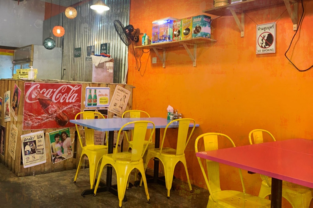 The vibrant, sunny interior of Thai Chala in Sri Petaling.