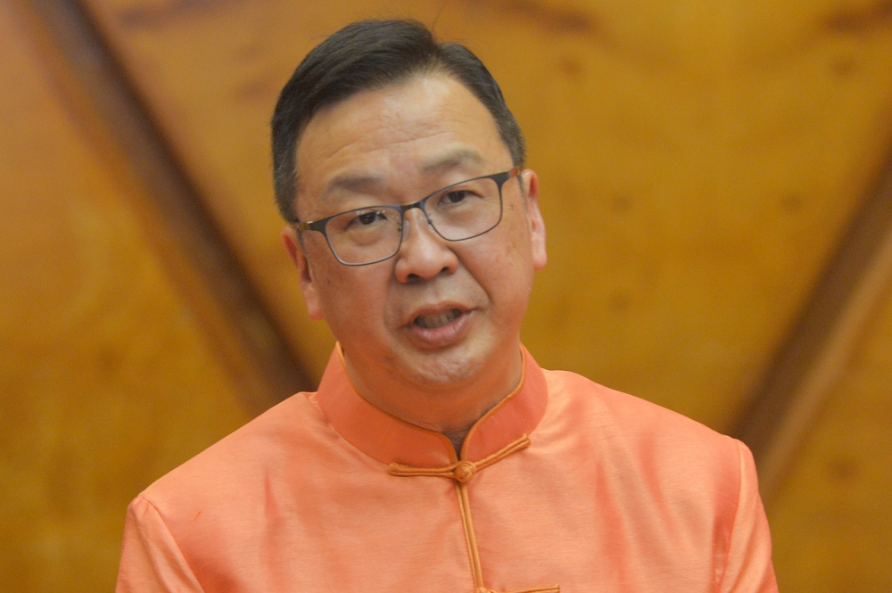 Gerakan president Dominic Lau said it is Gerakan's aim to clear up misconceptions about PN and reveal the truth in the state elections. — Picture by Miera Zulyana