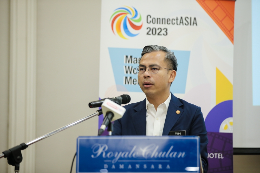 Communications and Digital Minister Fahmi Fadzil (pic) said that the statement from Tuan Ibrahim was ignorant and defied the Johor Sultan's decree on protecting the stability of the federal government. — Picture by Ahmad Zamzahuri