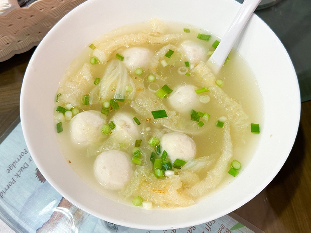 This bowl of Fishballs and Fish Maw Soup is packed with comfort