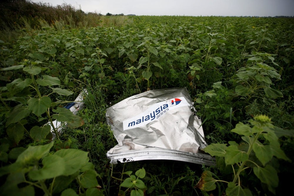 Debris from the Malaysia Airlines Boeing 777 which crashed over Ukraine lies on the ground near the village of Rozsypne in the Donetsk region, Ukraine July 18, 2014. ― Reuters pic