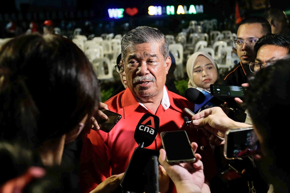 Amanah president Mohamad Sabu speaks to the press during the Jelajah Madani event at Dataran Kemerdekaan, Shah Alam June 24, 2023. — Picture by Sayuti Zainudin