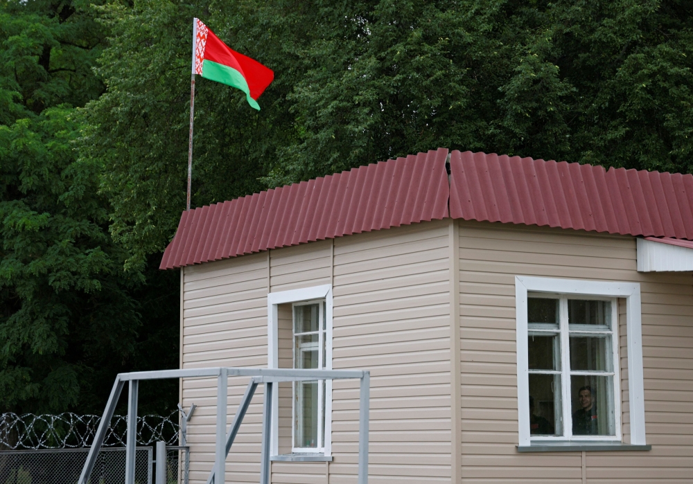 A view shows a checkpoint at a disused military base housing a tent camp, which, according to the Belarusian Defence Ministry, was set up for exercises near the village of Tsel in the Asipovichy District, Belarus July 7, 2023. — Reuters pic