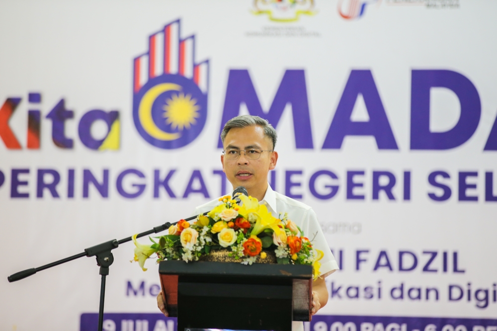 Communications and Digital Minister Fahmi Fadzil said MCMC will hold engagement sessions with all university development departments in the near future, to find out the internet situation on their respective campuses. — Picture by Ahmad Zamzahuri