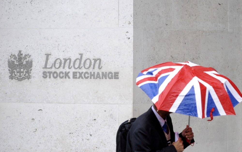 Asian and European equities bounded higher with London also shrugging off news of shrinking UK economic growth. ― Reuters pic