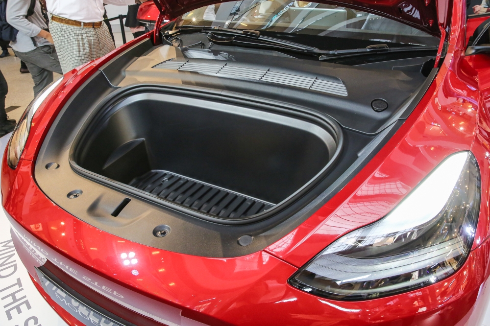 Tesla Model Y offers ample storage space in its front and back trunks. 