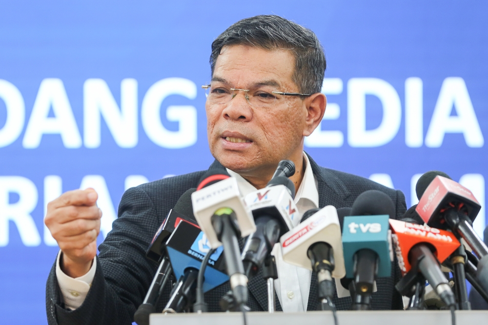 Home Minister Datuk Seri Saifuddin Nasution Ismail today said that he had never attempted to nullify the result of the 2022 PKR elections. — Picture by Yusof Mat Isa