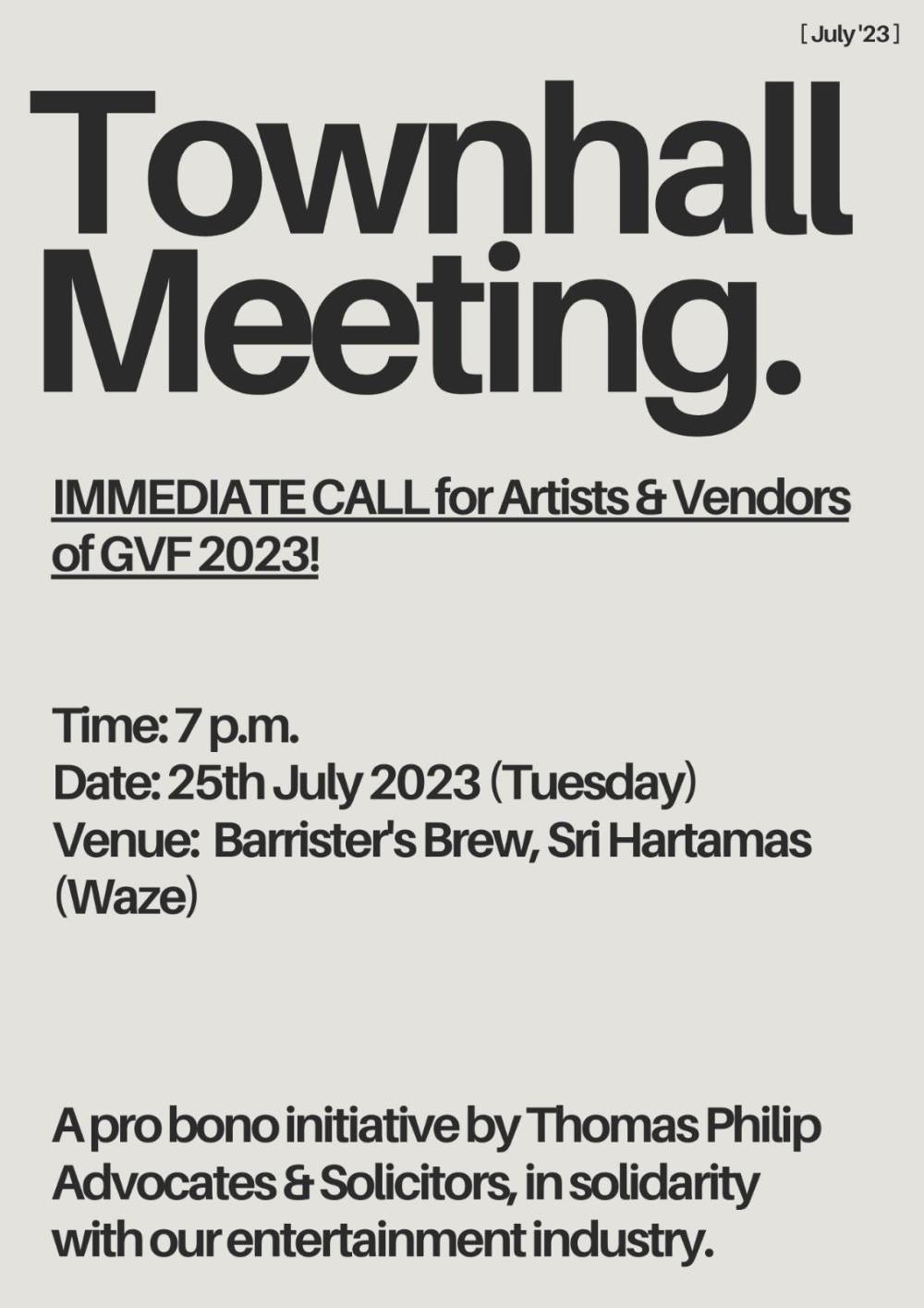 The townhall meeting for all those affected has been widely shared on social media. –Twitter/Thomas Philip