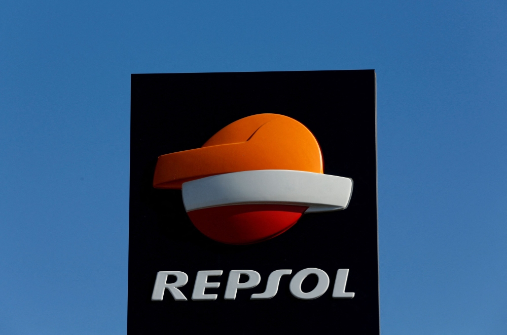 A Repsol logo at a petrol station in Bormujos near the Andalusian capital of Seville, southern Spain March 3, 2016. — Reuters pic