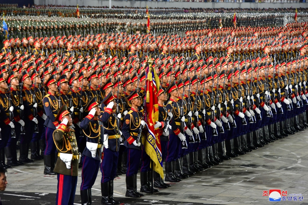 Soldiers participate in the military parade to commemorate Victory Day in Pyongyang, North Korea, July 27, 2023. — Reuters pic/KCNA