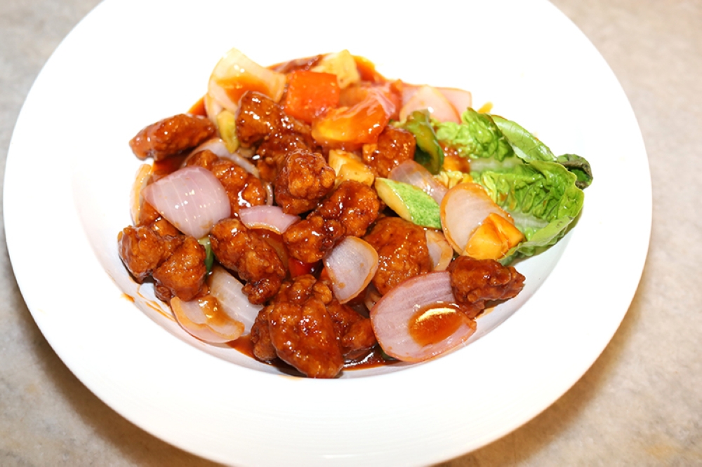 You cannot go wrong with a classic Sweet and Sour Pork with its tangy flavours