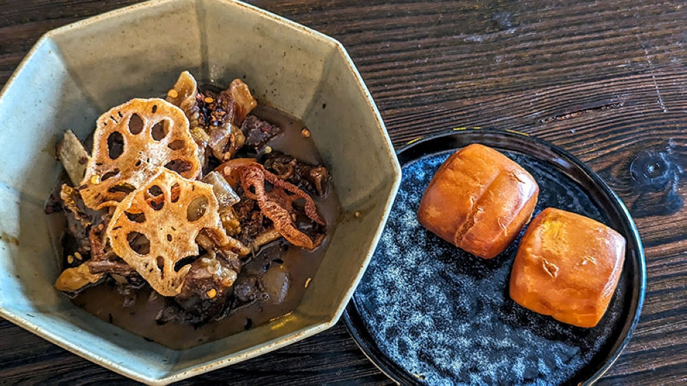 One of the more exciting dishes off the lunch menu: Mala Mongolian Lamb Ragout.