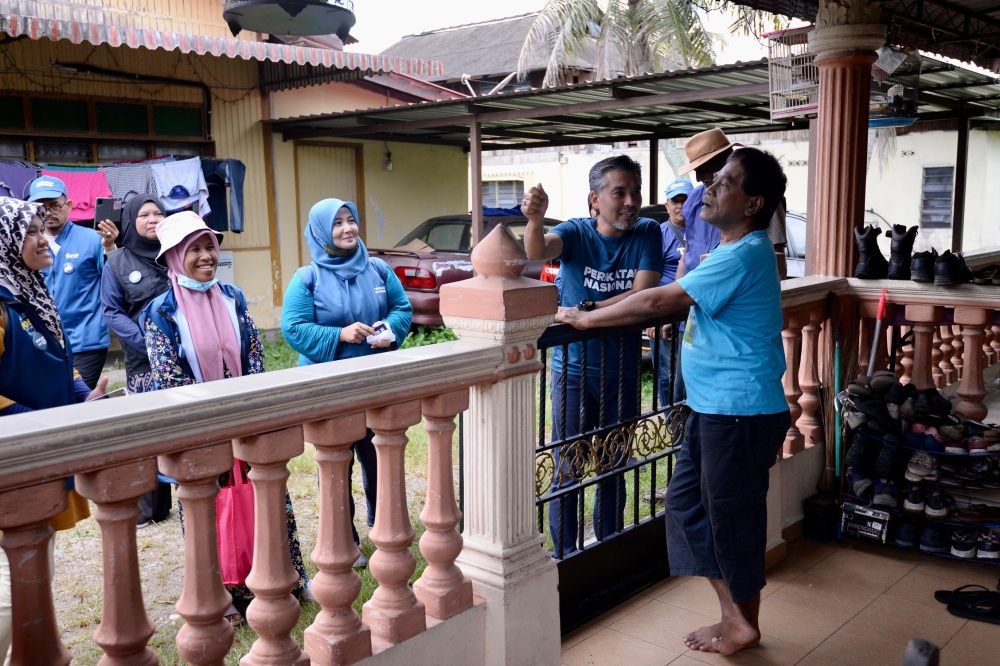 The Parti Pribumi Bersatu Malaysia leader is a familiar face in the small town, which is also the home of former prime minister Tun Abdullah Ahmad Badawi, but he would not take people’s familiarity with him for granted. — Picture by KE Ooi