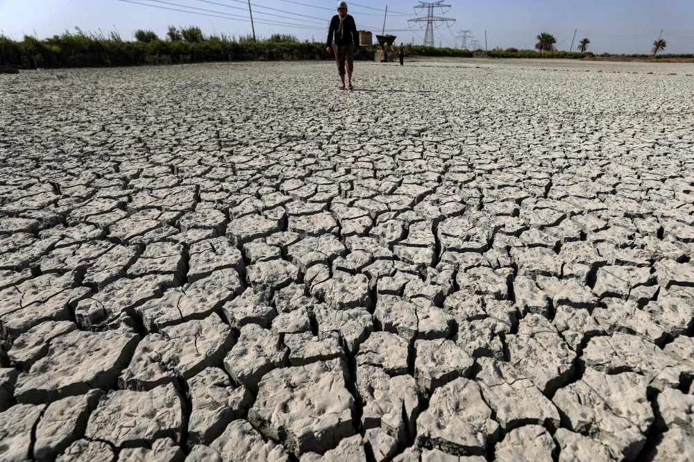 In addition to declining rainfall and rising temperatures, Iraqi authorities say upstream dam construction by Turkey and Iran has affected the volume of water in the Tigris and Euphrates rivers through Iraq. — AFP pic