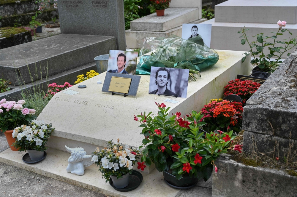 The tomb of French actor Gaspard Ulliel is seen at the Pere Lachaise cemetery in Paris August 8, 2023. — AFP pic