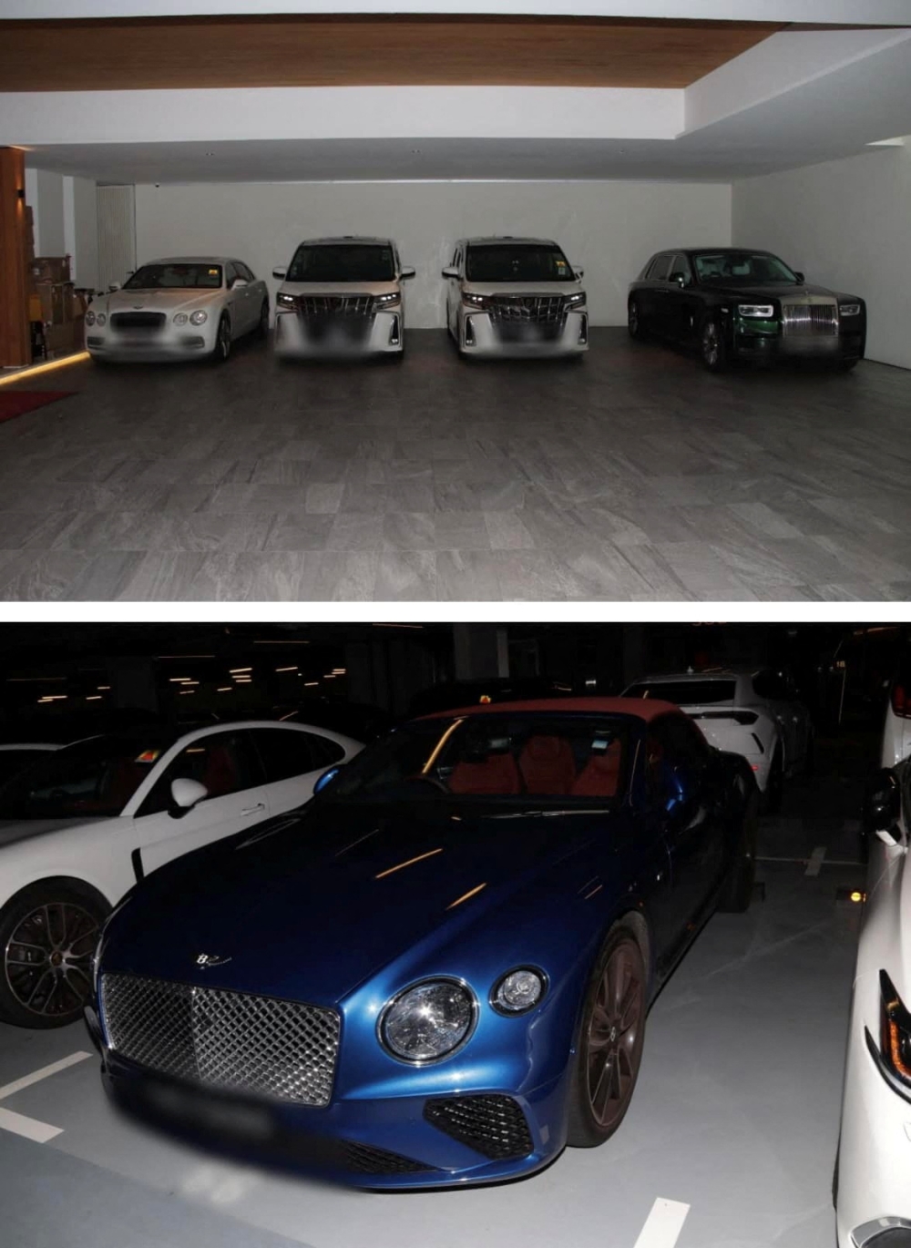 A combination picture of the luxury vehicles seized during the police raids. — Reuters pic/Singapore Police Force