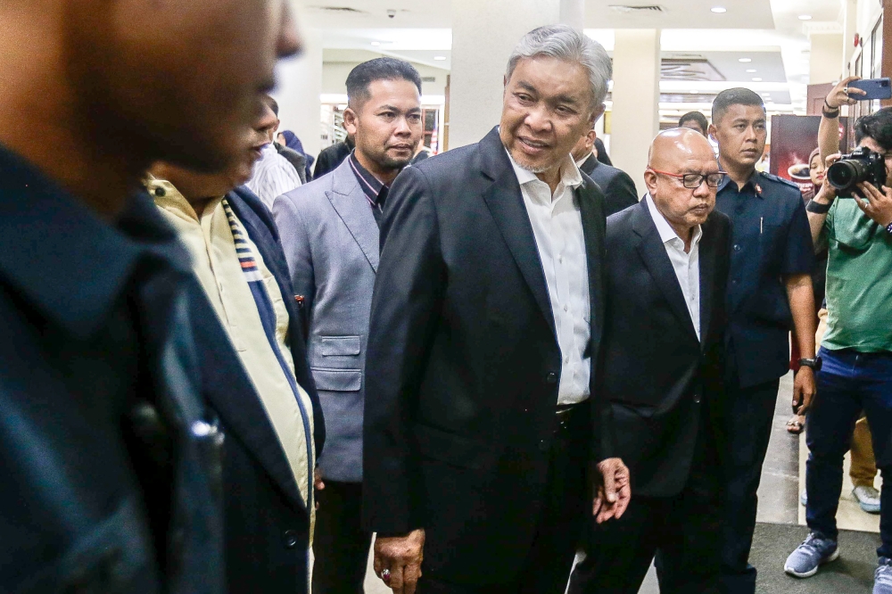 Datuk Seri Ahmad Zahid Hamidi at the Kuala Lumpur High Court August 21, 2023. — Picture by Sayuti Zainudin