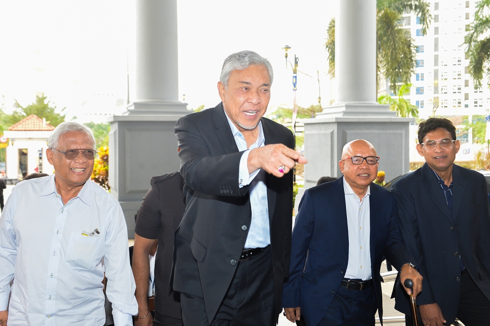 Zahid, who is also Umno president and Barisan Nasional chairman, is facing 47 charges in this trial. — Picture by Miera Zulyana