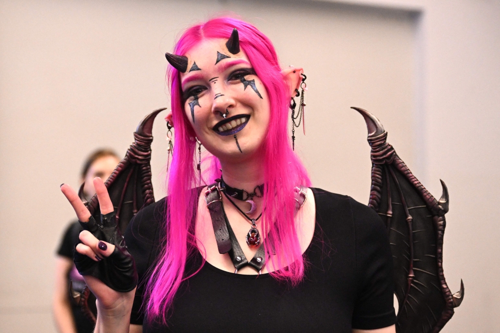 A photo shows a cosplayer at the Gamescom video game fair in Cologne. — AFP pic