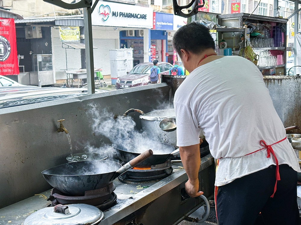 You get to see plenty of wok action in the kitchen.