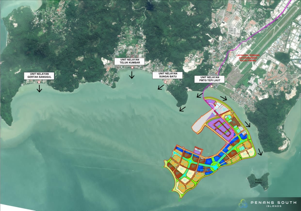 Silicon Island measuring 2,300 acres, will be reclaimed in two phases involving 10 to 15 years with the first phase pictured here. — Picture courtesy of SRS Consortium