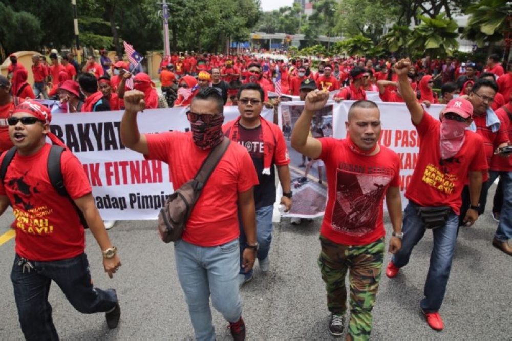 In 2015's Malaysia Day, Jamal had organised thousands of 'Red Shirt' protesters in a racially-charged pro-Malay rally. ― Picture by Choo Choy May