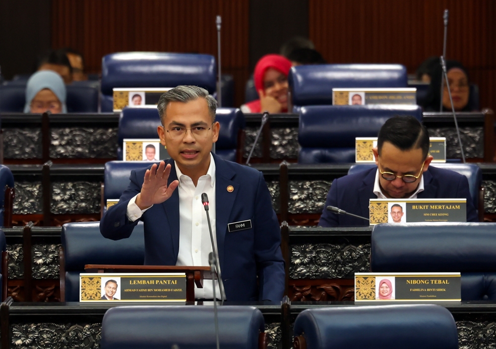 Slamming the accusations made by the Muar MP over the matter, Communications and Digital Minister Fahmi Fadzil, who is also the Pakatan Harapan Communications director, said that the Opposition had to first submit a proposal to the government regarding the distribution of allocations to their MPs. — Bernama pic