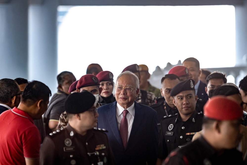 Najib is currently serving a 12-year jail sentence after the Federal Court on August 23, 2022 affirmed his guilty verdict with regard to SRC International Sdn Bhd. He had also been sentenced to a RM210 million fine. — Picture by Firdaus Latif