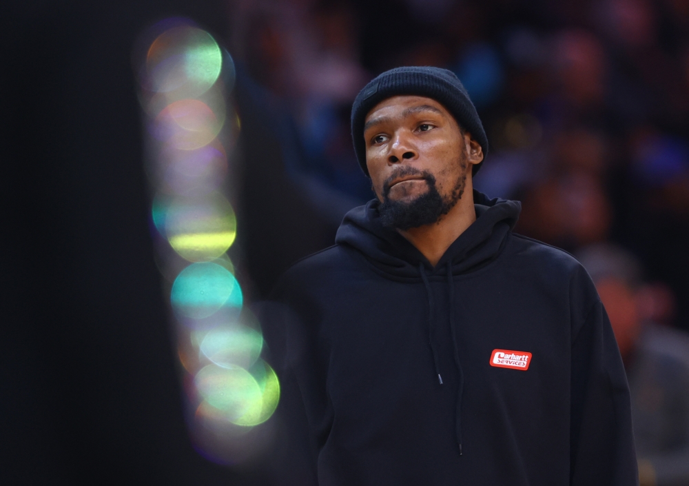 Kevin Durant says he is interested in playing for the United States at the 2024 Paris Olympics. ― Mark J. Rebilas-USA TODAY Sports via Reuters