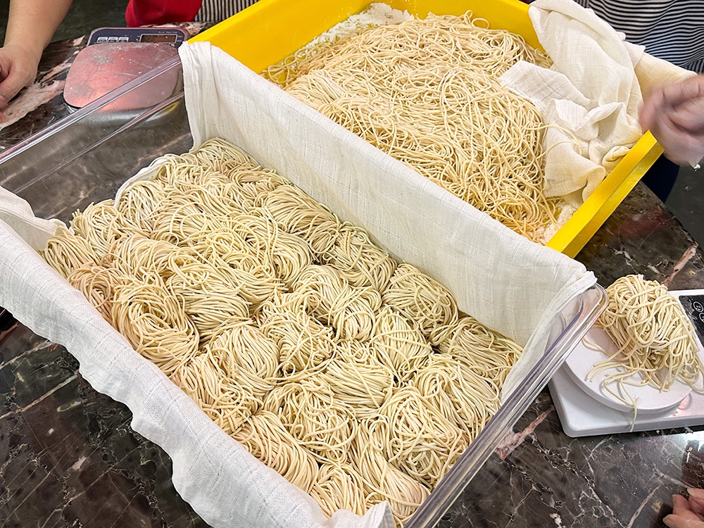 The restaurant makes their own egg noodles from scratch