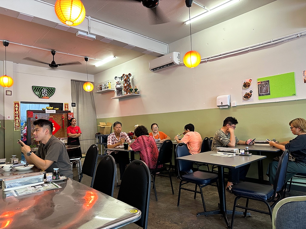 The place is comfortable to dine in and is popular with those who work or live nearby