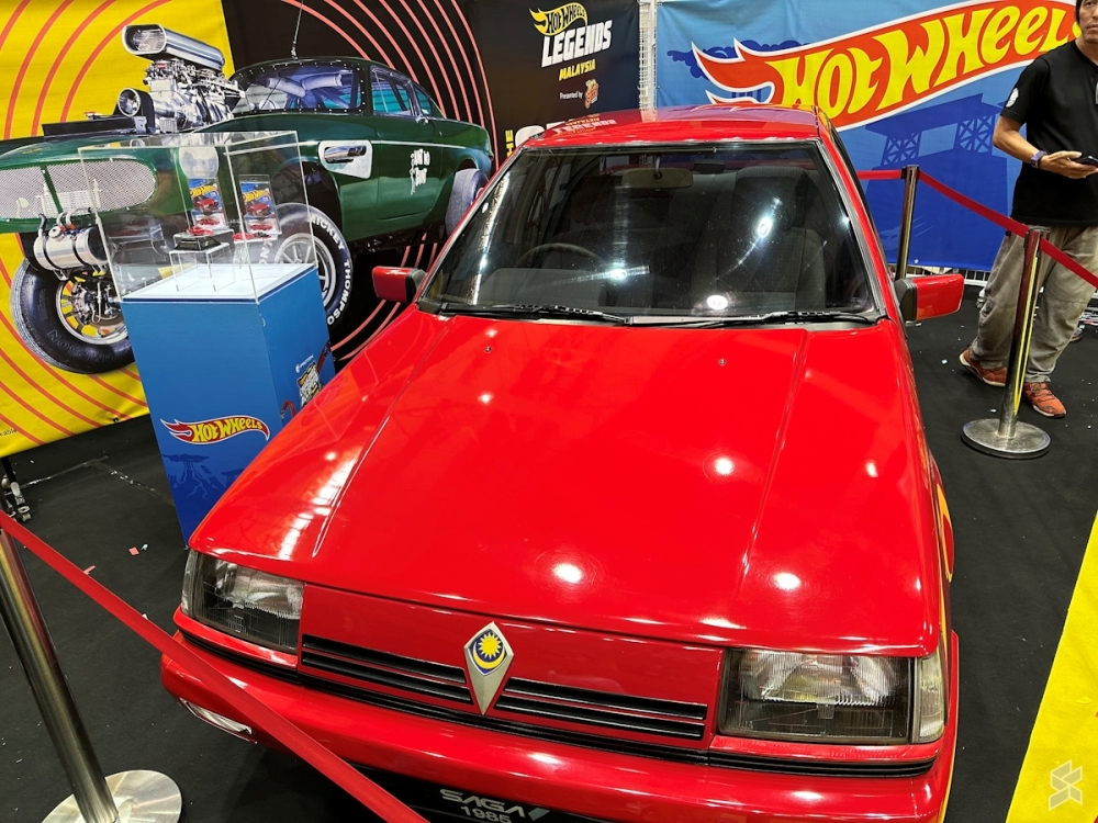 A real-life 1985 Proton Saga currently on display at the Proton Centre of Excellence in Shah Alam. 