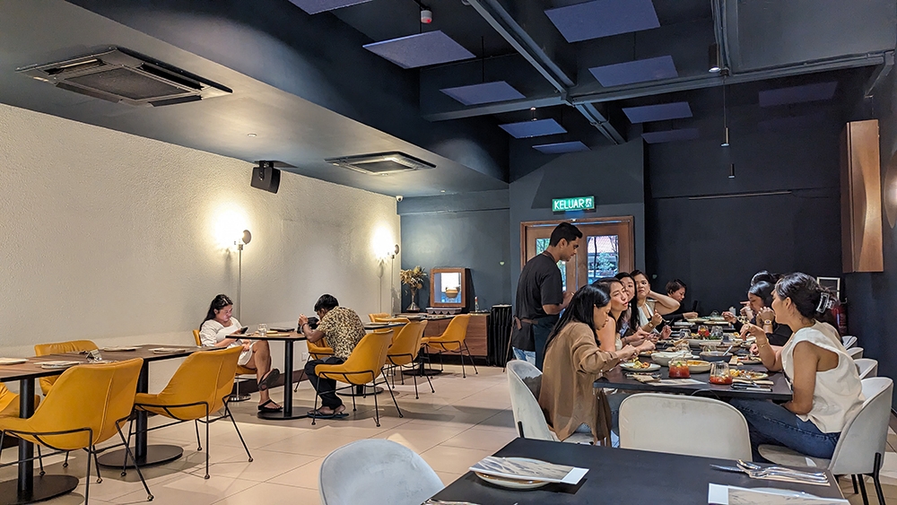 The smart interior of the dining room.