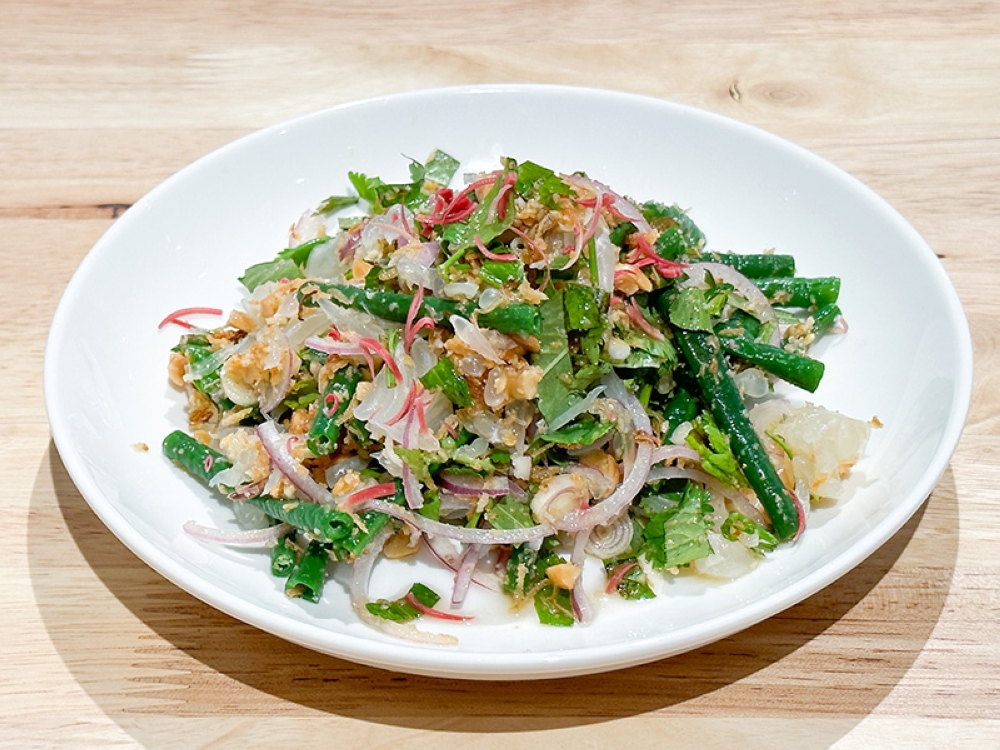 Pomelo and Long Bean Salad will whet your appetite with its refreshing citrus zing