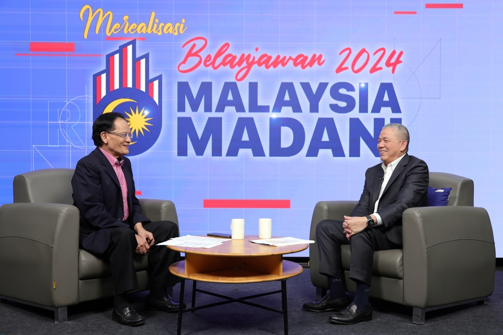 Deputy Prime Minister Datuk Seri Fadillah Yusof during Bernama TV’s Ruang Bicara programme last night. — Bernama pic