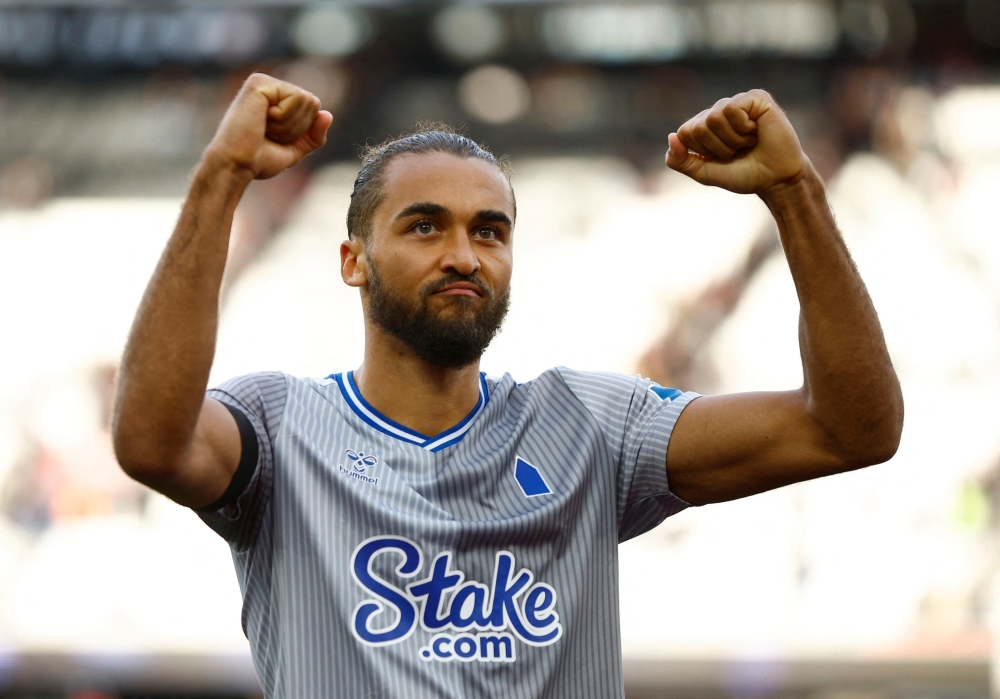 Dominic Calvert-Lewin netted in the 51st minute when he turned on the edge of the box and fired low into the corner, the ball skipping off the wet London Stadium pitch to beat Alphonse Areola in the home goal. — Action Images via Reuters pic