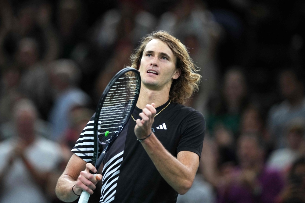 Germany's Alexander Zverev has been ‘accused of physically abusing a woman and damaging her health during an argument’ in Berlin over three years ago. — AFP pic