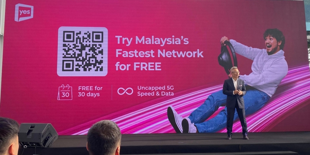 Yes 5G are offering a free 30-day unlimited 5G trial via eSIM for a limited time. — SoyaCincau pic