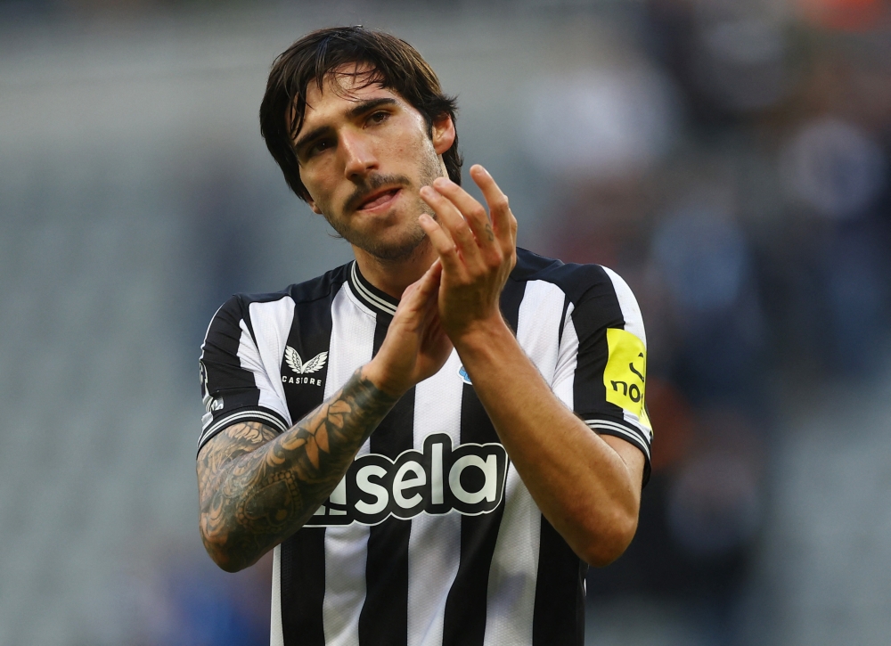 The 23-year-old was found to have gambled on matches involving his former club AC Milan before he joined Saudi-owned Newcastle in July in a £56 million move that made him the most expensive Italian player in history. — Action Images pic via Reuters