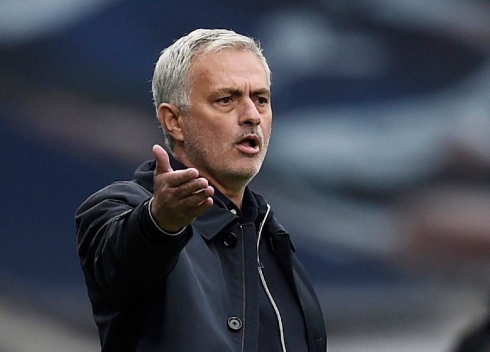 File photo of Jose Mourinho during the match at Tottenham Hotspur Stadium in London September 27, 2020. - Reuters pic