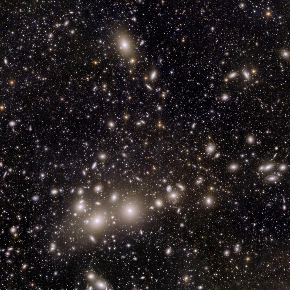 Galaxies belonging to the Perseus Cluster and others further away, captured by Euclid telescope, designed and built by European Space Agency (ESA) to explore dark matter and dark energy which are thought to make up 95% of the universe, are seen in this undated handout image. — European Space Agency handout via Reuters